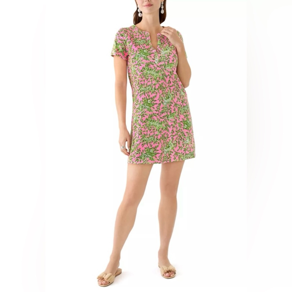 Lilly Pulitzer Pink and Green Tropical Dress